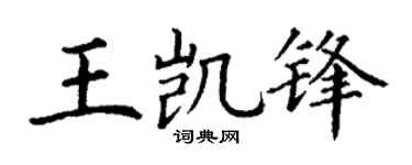 丁谦王凯锋楷书个性签名怎么写