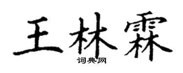 丁谦王林霖楷书个性签名怎么写