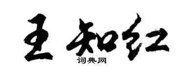 胡问遂王知红行书个性签名怎么写