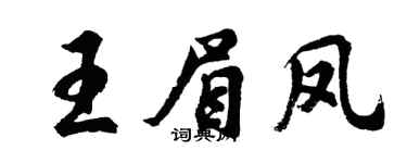 胡问遂王眉凤行书个性签名怎么写