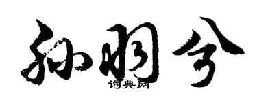 胡问遂孙羽兮行书个性签名怎么写