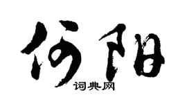 胡问遂何阳行书个性签名怎么写