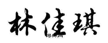 胡问遂林佳琪行书个性签名怎么写