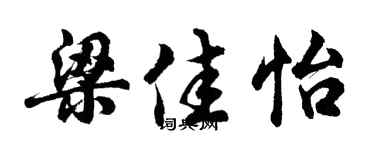 胡问遂梁佳怡行书个性签名怎么写