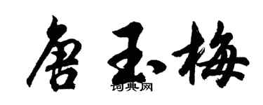 胡问遂唐玉梅行书个性签名怎么写