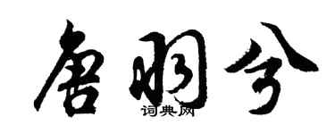 胡问遂唐羽兮行书个性签名怎么写