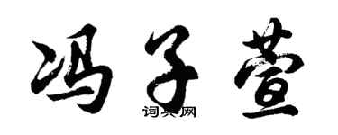 胡问遂冯子萱行书个性签名怎么写