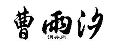 胡问遂曹雨汐行书个性签名怎么写