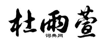 胡问遂杜雨萱行书个性签名怎么写