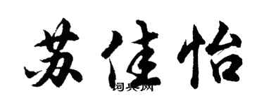 胡问遂苏佳怡行书个性签名怎么写