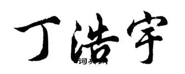 胡问遂丁浩宇行书个性签名怎么写