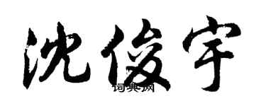 胡问遂沈俊宇行书个性签名怎么写