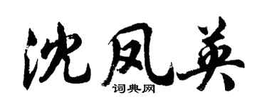 胡问遂沈凤英行书个性签名怎么写