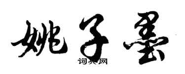 胡问遂姚子墨行书个性签名怎么写