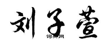 胡问遂刘子萱行书个性签名怎么写