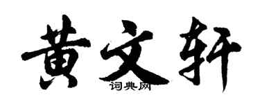 胡问遂黄文轩行书个性签名怎么写