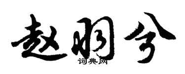 胡问遂赵羽兮行书个性签名怎么写