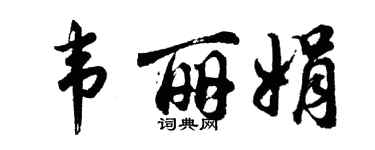 胡问遂韦丽娟行书个性签名怎么写