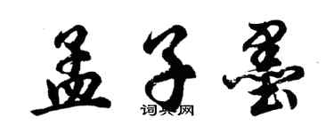 胡问遂孟子墨行书个性签名怎么写