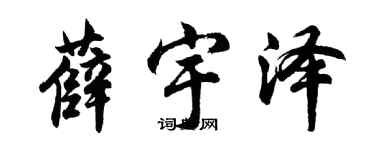 胡问遂薛宇泽行书个性签名怎么写