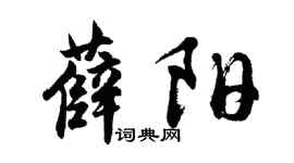 胡问遂薛阳行书个性签名怎么写