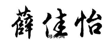 胡问遂薛佳怡行书个性签名怎么写