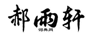 胡问遂郝雨轩行书个性签名怎么写