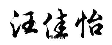 胡问遂汪佳怡行书个性签名怎么写