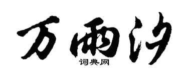 胡问遂万雨汐行书个性签名怎么写
