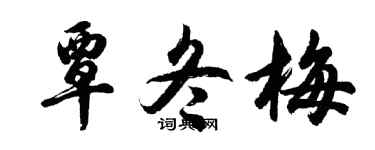 胡问遂覃冬梅行书个性签名怎么写