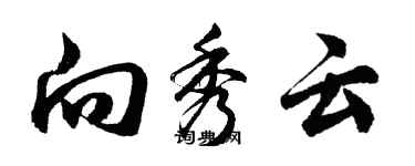 胡问遂向秀云行书个性签名怎么写