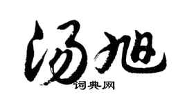 胡问遂汤旭行书个性签名怎么写