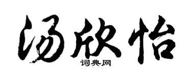 胡问遂汤欣怡行书个性签名怎么写