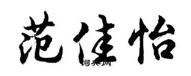 胡问遂范佳怡行书个性签名怎么写