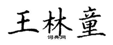 丁谦王林童楷书个性签名怎么写