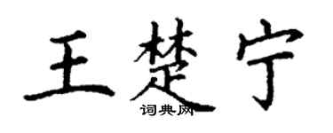 丁谦王楚宁楷书个性签名怎么写