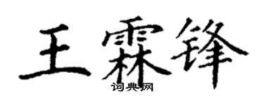 丁谦王霖锋楷书个性签名怎么写