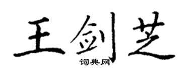 丁谦王剑芝楷书个性签名怎么写