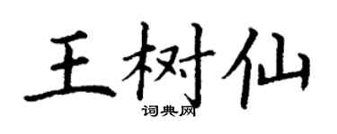 丁谦王树仙楷书个性签名怎么写