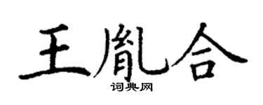 丁谦王胤合楷书个性签名怎么写