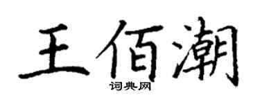 丁谦王佰潮楷书个性签名怎么写