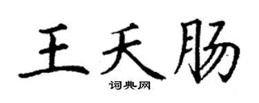 丁谦王夭肠楷书个性签名怎么写