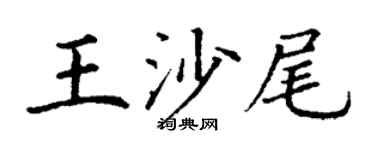 丁谦王沙尾楷书个性签名怎么写