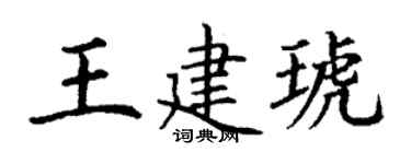 丁谦王建琥楷书个性签名怎么写