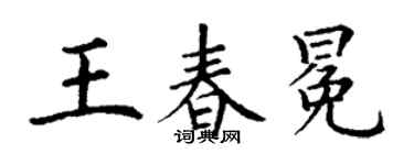 丁谦王春冕楷书个性签名怎么写