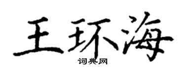 丁谦王环海楷书个性签名怎么写