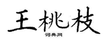 丁谦王桃枝楷书个性签名怎么写