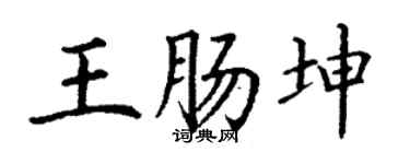 丁谦王肠坤楷书个性签名怎么写