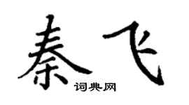 丁谦秦飞楷书个性签名怎么写