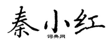 丁谦秦小红楷书个性签名怎么写